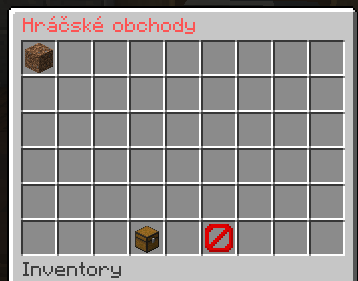 Menu - hráčský obchodů